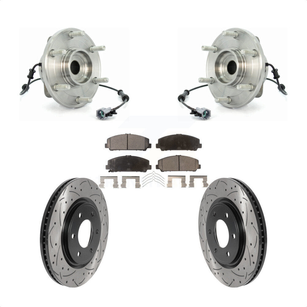 Kit de plaquettes de Rotor de frein, roulement de moyeu avant, fente de perçage, pour 07 INFINITI QX56 à partir de 04