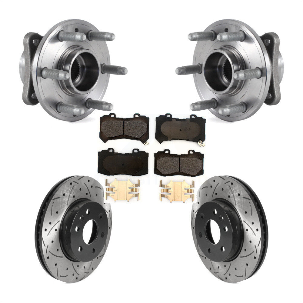 Kit de plaquettes de Rotor de frein, roulement de moyeu avant, fente de perçage, pour Chevrolet Colorado GMC 4W