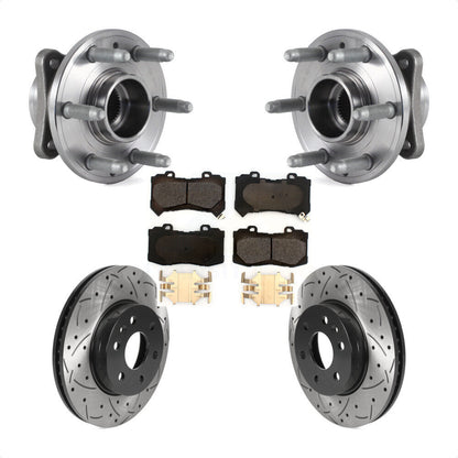 Kit de plaquettes de Rotor de frein, roulement de moyeu avant, fente de perçage, pour Chevrolet Colorado GMC 4W
