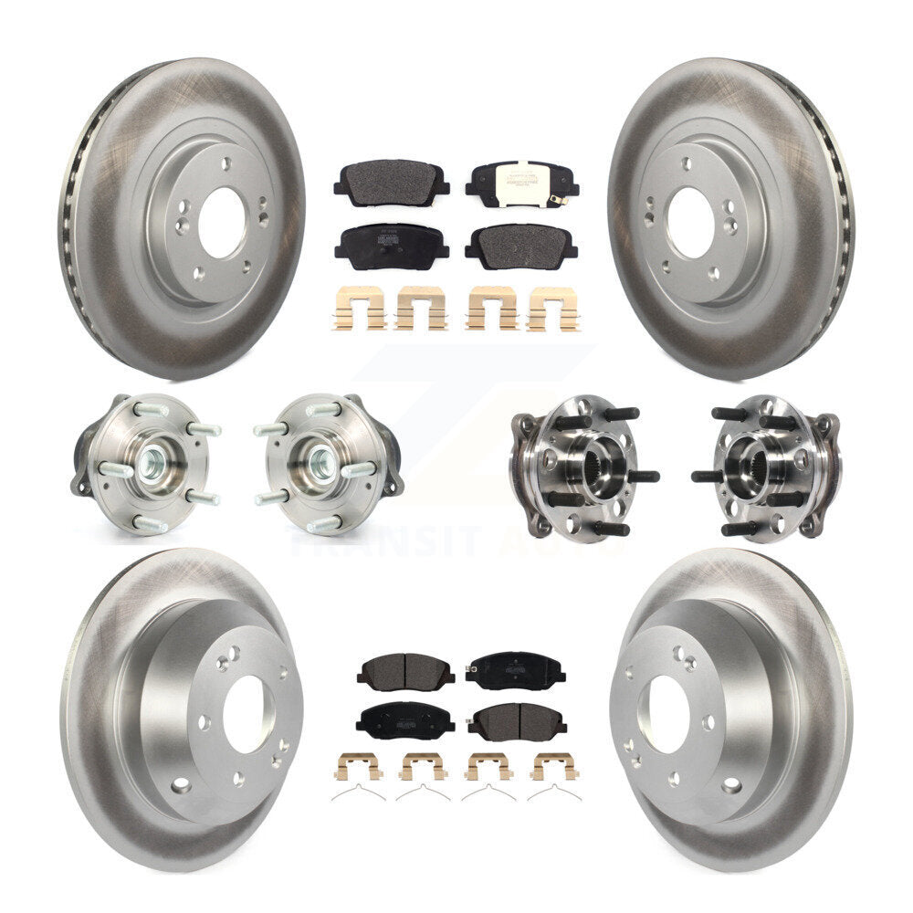 Kit de plaquettes de Rotor de frein revêtues de roulement de moyeu avant et arrière (10 pièces) pour Hyundai Santa Fe X