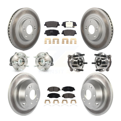 Kit de plaquettes de Rotor de frein revêtues de roulement de moyeu avant et arrière (10 pièces) pour Hyundai Santa Fe X