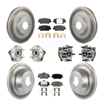 Kit de plaquettes de Rotor de frein revêtues de roulement de moyeu avant et arrière, pour Hyundai Santa Fe Sport AW