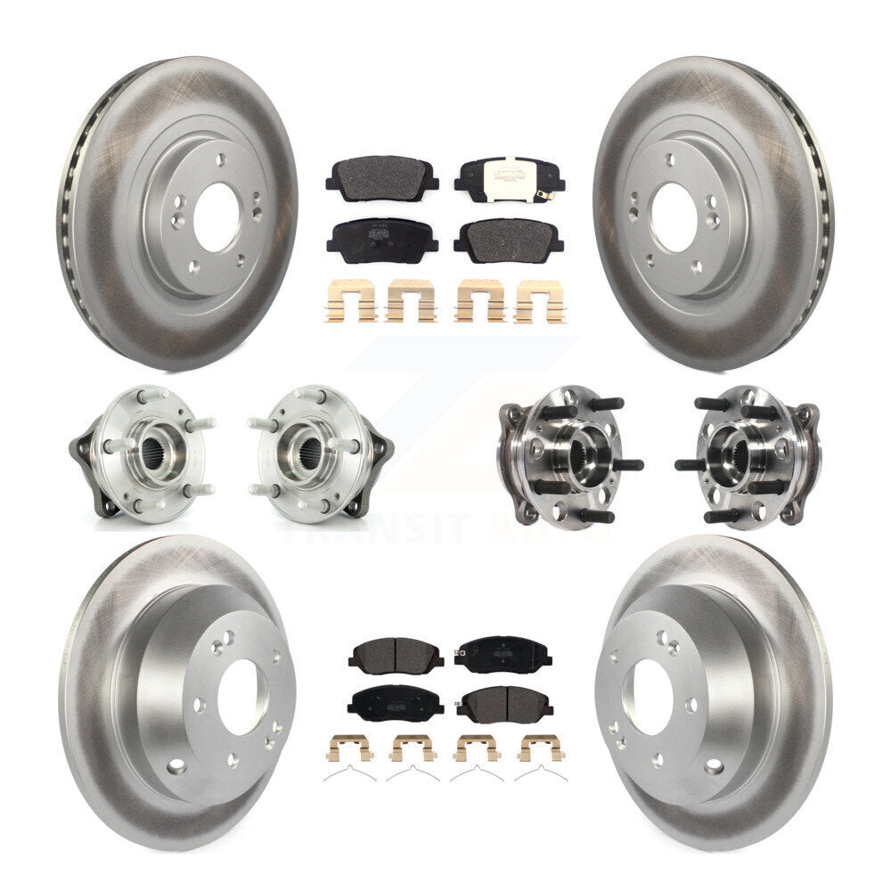 Kit de plaquettes de Rotor de frein revêtues de roulement de moyeu avant et arrière (10 pièces) pour Hyundai Santa Fe X
