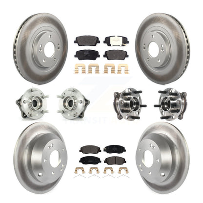 Kit de plaquettes de Rotor de frein revêtues de roulement de moyeu avant et arrière (10 pièces) pour Hyundai Santa Fe X