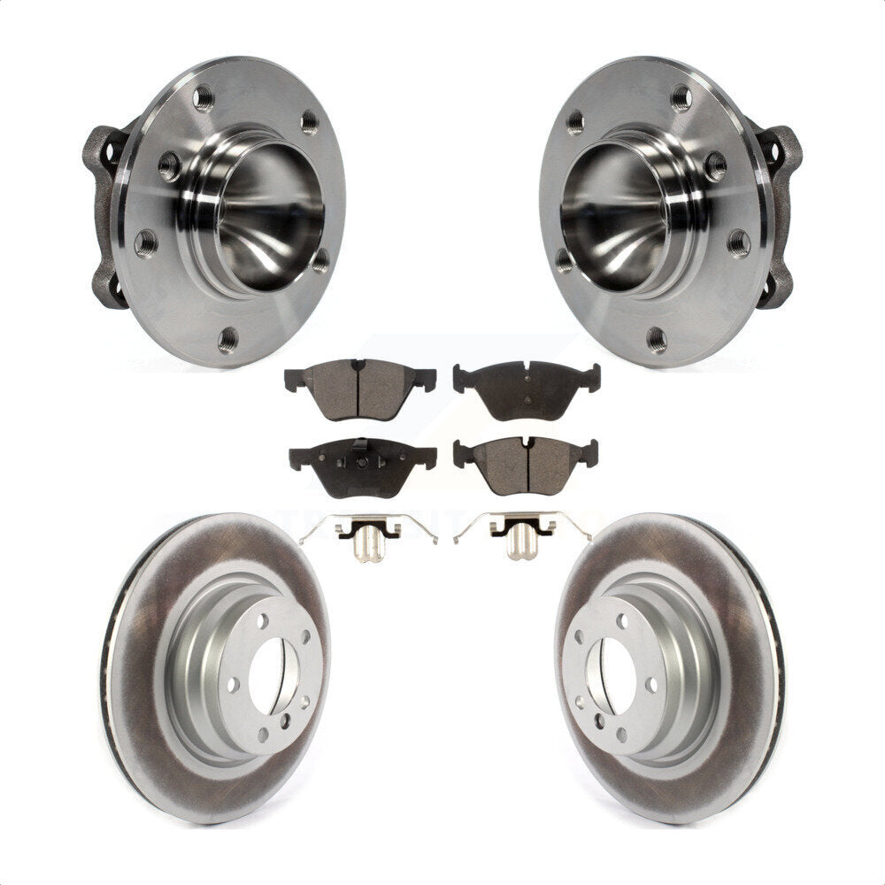 Ensemble de roulement de moyeu avant, Rotor de frein à disque revêtu et Kit de plaquettes pour BMW 330 2006