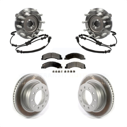 Ensemble de roulement de moyeu avant, Rotor de frein et plaquettes revêtus, Kit pour Ram Dodge 4500 550