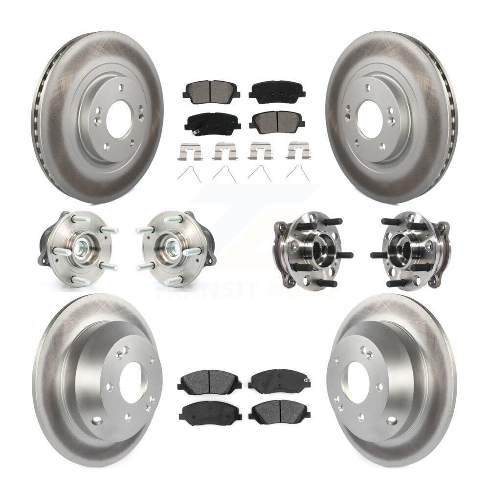 Kit de plaquettes de Rotor de frein revêtues de roulement de moyeu avant et arrière (10 pièces) pour Hyundai Santa Fe X
