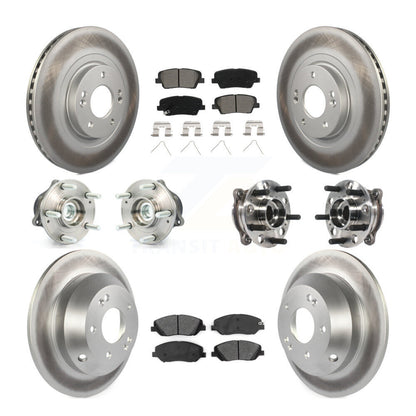 Kit de plaquettes de Rotor de frein revêtues de roulement de moyeu avant et arrière (10 pièces) pour Hyundai Santa Fe X