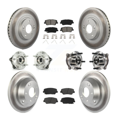 Kit de plaquettes de Rotor de frein revêtues de roulement de moyeu avant et arrière, pour Hyundai Santa Fe Sport AW