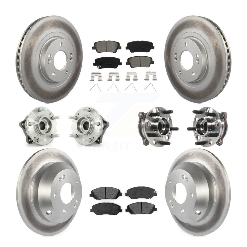 Kit de plaquettes de Rotor de frein revêtues de roulement de moyeu avant et arrière (10 pièces) pour Hyundai Santa Fe X