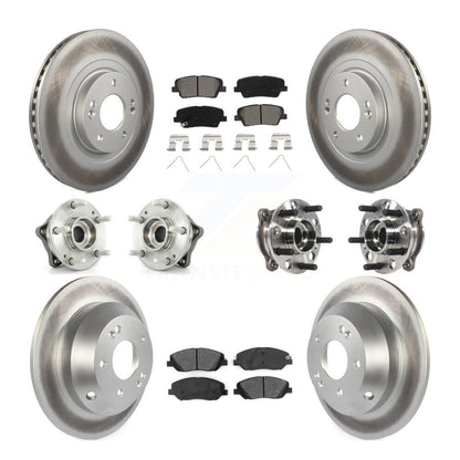 Kit de plaquettes de Rotor de frein revêtues de roulement de moyeu avant et arrière (10 pièces) pour Hyundai Santa Fe X