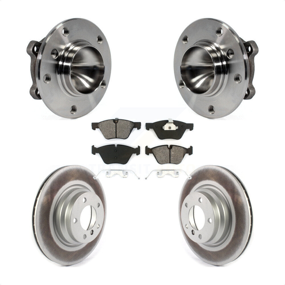 Ensemble de roulement de moyeu avant, Rotor de frein à disque revêtu et Kit de plaquettes pour BMW 330 2006