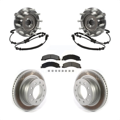 Ensemble de roulement de moyeu avant, Rotor de frein et plaquettes revêtus, Kit pour Ram Dodge 4500 550