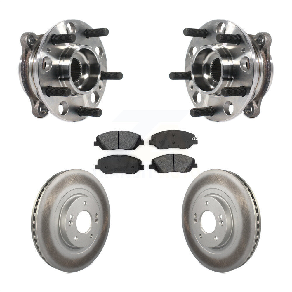 Ensemble de roulement de moyeu avant, Rotor de frein et plaquettes revêtus, Kit pour Hyundai Santa Fe X
