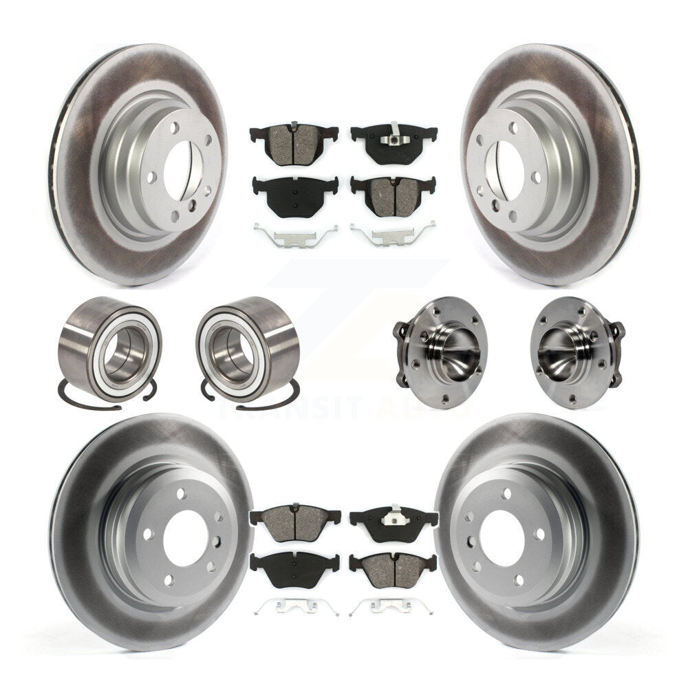 Kit de patins de rotor de frein enduits de roulement de moyeu avant et arrière (10 pièces) pour BMW 330 2006