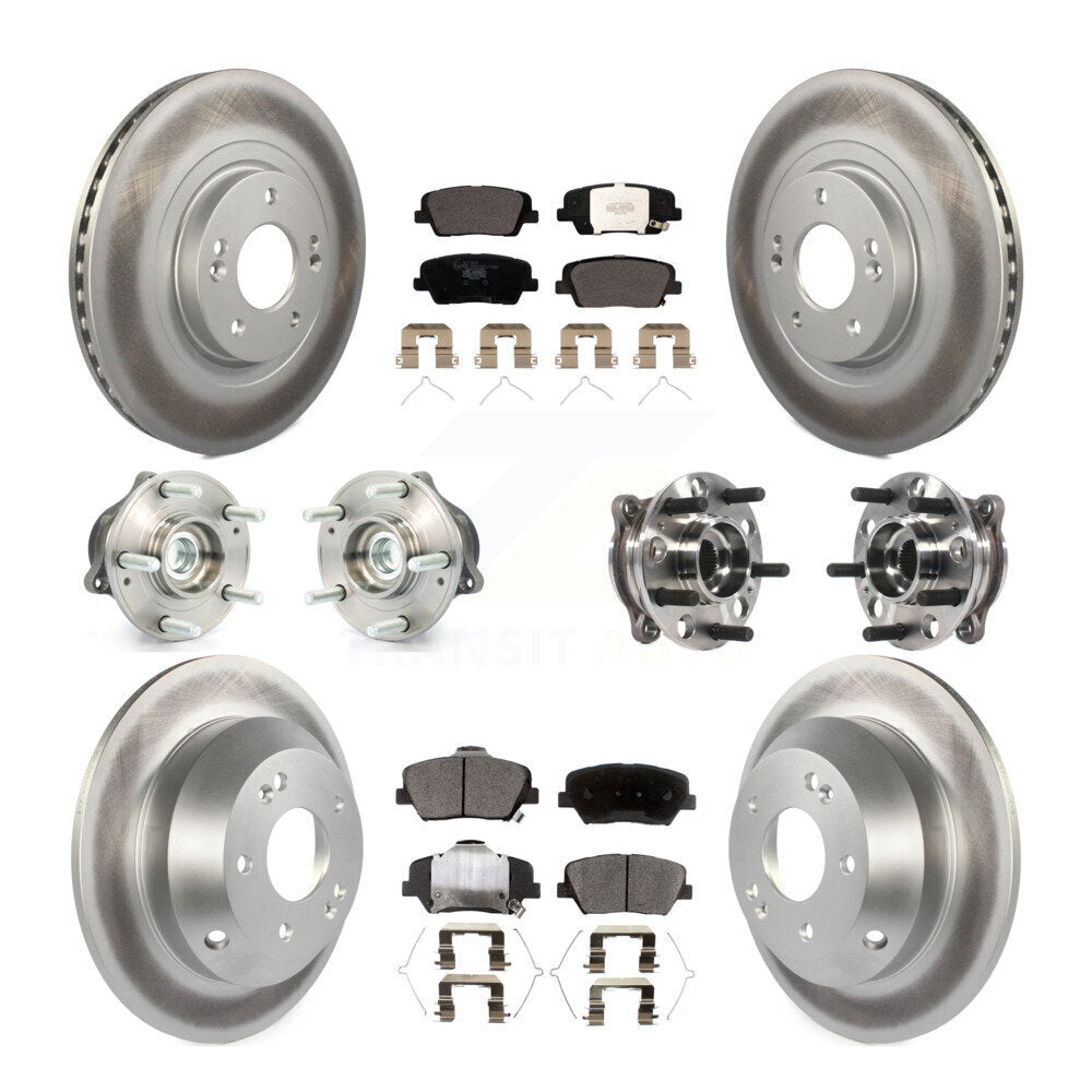 Kit de plaquettes de Rotor de frein enduit de roulement de moyeu avant et arrière, pour Hyundai Santa Fe Sport FW