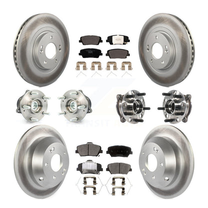 Kit de plaquettes de Rotor de frein enduit de roulement de moyeu avant et arrière, pour Hyundai Santa Fe Sport FW
