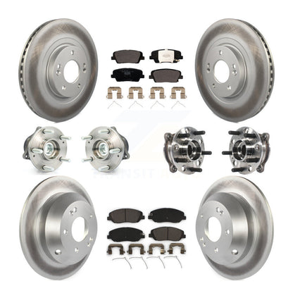 Kit de plaquettes de Rotor de frein revêtues de roulement de moyeu avant et arrière (10 pièces) pour Hyundai Santa Fe X
