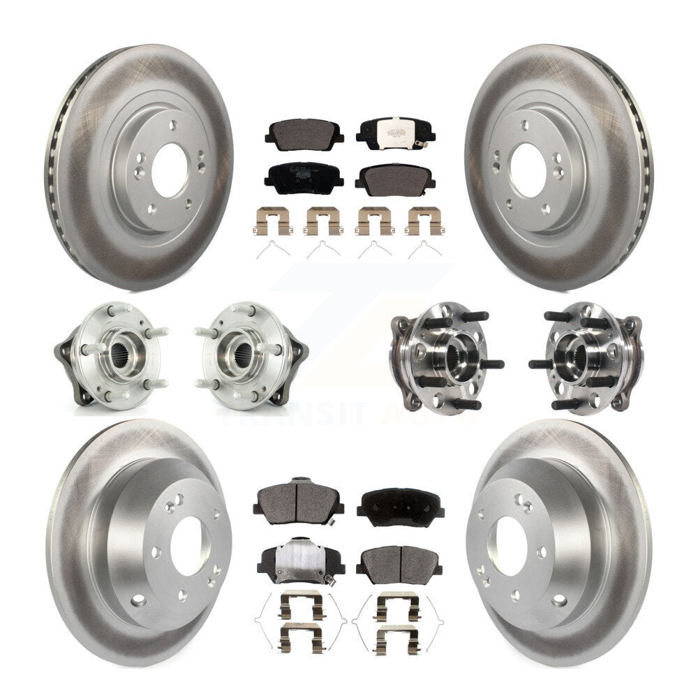 Kit de plaquettes de Rotor de frein revêtues de roulement de moyeu avant et arrière, pour Hyundai Santa Fe Sport AW