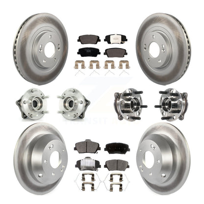 Kit de plaquettes de Rotor de frein revêtues de roulement de moyeu avant et arrière, pour Hyundai Santa Fe Sport AW