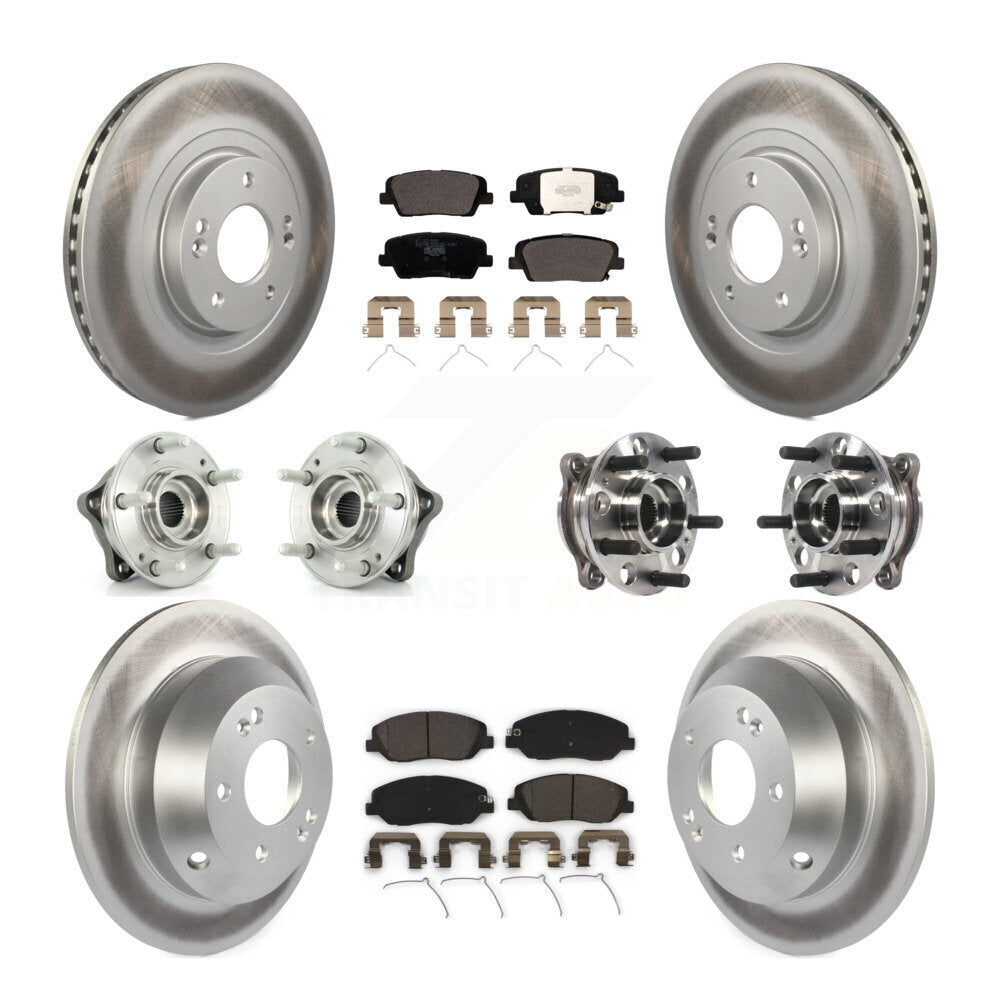 Kit de plaquettes de Rotor de frein revêtues de roulement de moyeu avant et arrière (10 pièces) pour Hyundai Santa Fe X