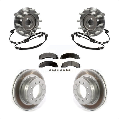 Ensemble de roulement de moyeu avant, Rotor de frein et plaquettes revêtus, Kit pour Ram Dodge 4500 550