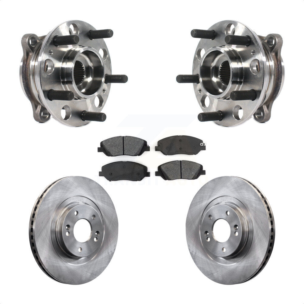 Ensemble de roulements de moyeu avant, Rotor de frein à disque et Kit de plaquettes pour Hyundai Santa Fe X