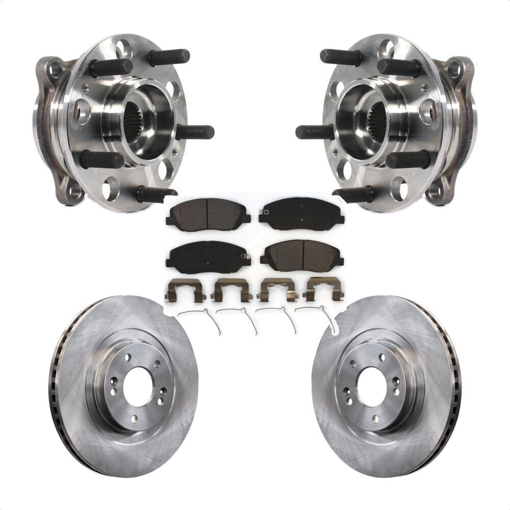 Ensemble de roulements de moyeu avant, Rotor de frein à disque et Kit de plaquettes pour Hyundai Santa Fe X