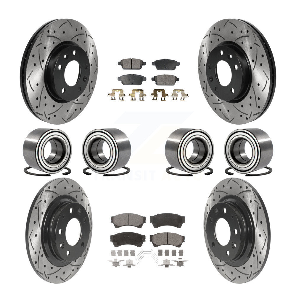 Kit de plaquettes de Rotor de frein revêtues de roulements avant et arrière (10 pièces) pour Ford Fusion Lincoln MK
