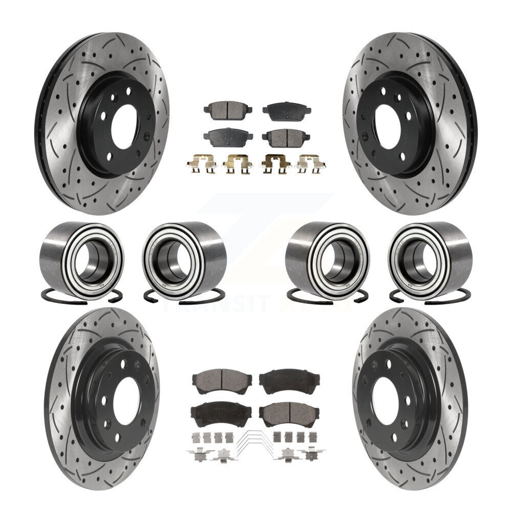 Kit de plaquettes de Rotor de frein revêtues de roulements avant et arrière (10 pièces) pour Ford Fusion Lincoln MK
