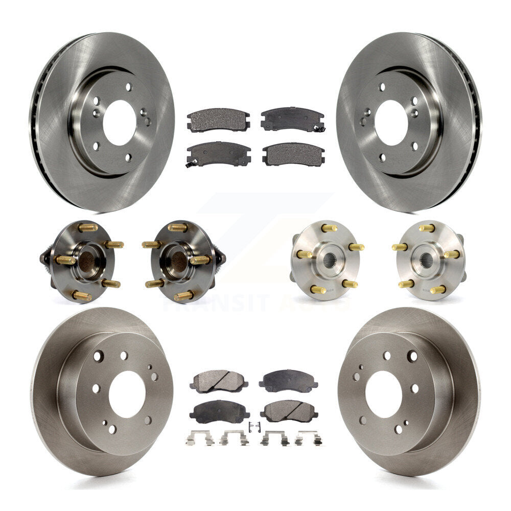 Kit de rotor et de plaquettes de frein à disque, roulement de moyeu avant et arrière (10 pièces) pour Mitsubishi Galan