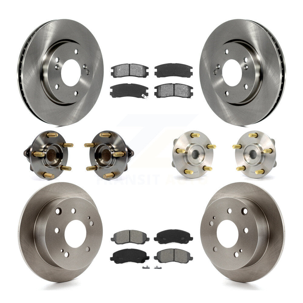 Kit de rotor et de plaquettes de frein à disque, roulement de moyeu avant et arrière (10 pièces) pour Mitsubishi Galan