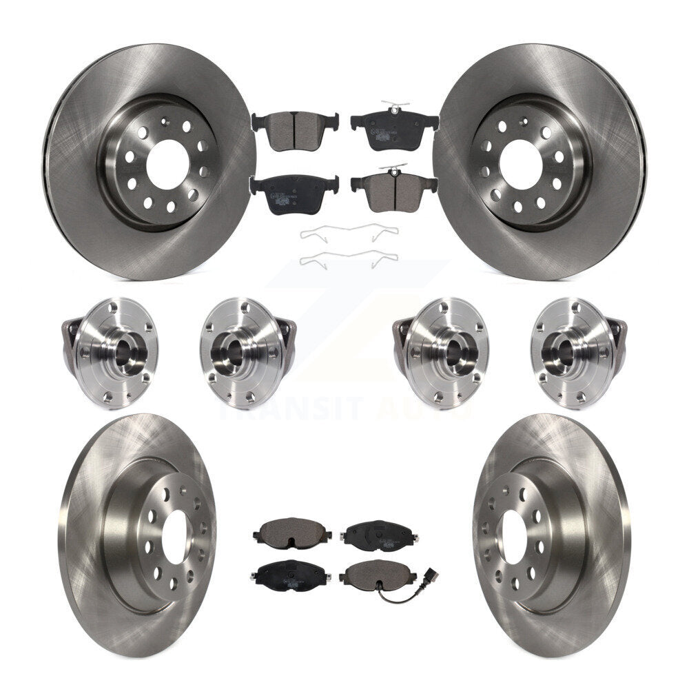 Kit de rotors et plaquettes de frein à disque, roulement de moyeu avant et arrière (10 pièces) pour Audi TT Quattr