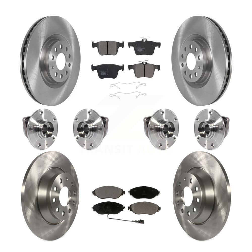 Kit de plaquettes de Rotor de frein à disque, roulement de moyeu avant et arrière (10 pièces) pour Volkswagen Tiguan AW