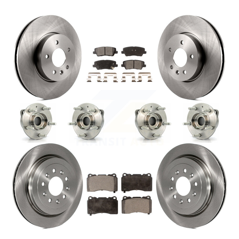 Kit de plaquettes de Rotor de frein, roulement de moyeu avant et arrière (10 pièces) pour Cadillac ATS AW 2013 – 2015
