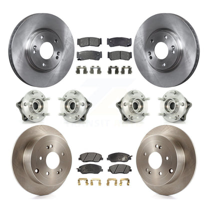 Kit de plaquettes de Rotor de frein, roulement de moyeu avant et arrière (10 pièces) pour Hyundai Santa Fe AW 07-09