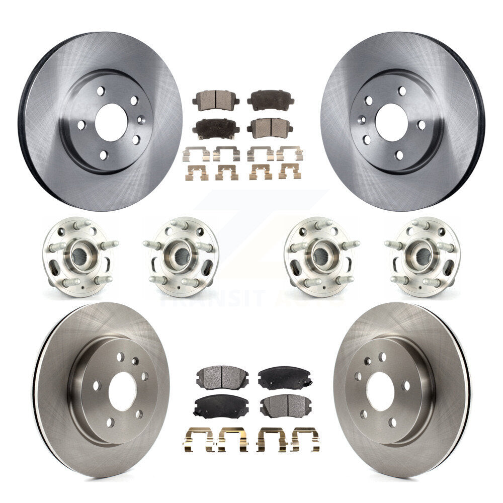 Kit de rotors et plaquettes de frein, roulement de moyeu avant et arrière (10 pièces) pour Chevrolet Malibu Impal