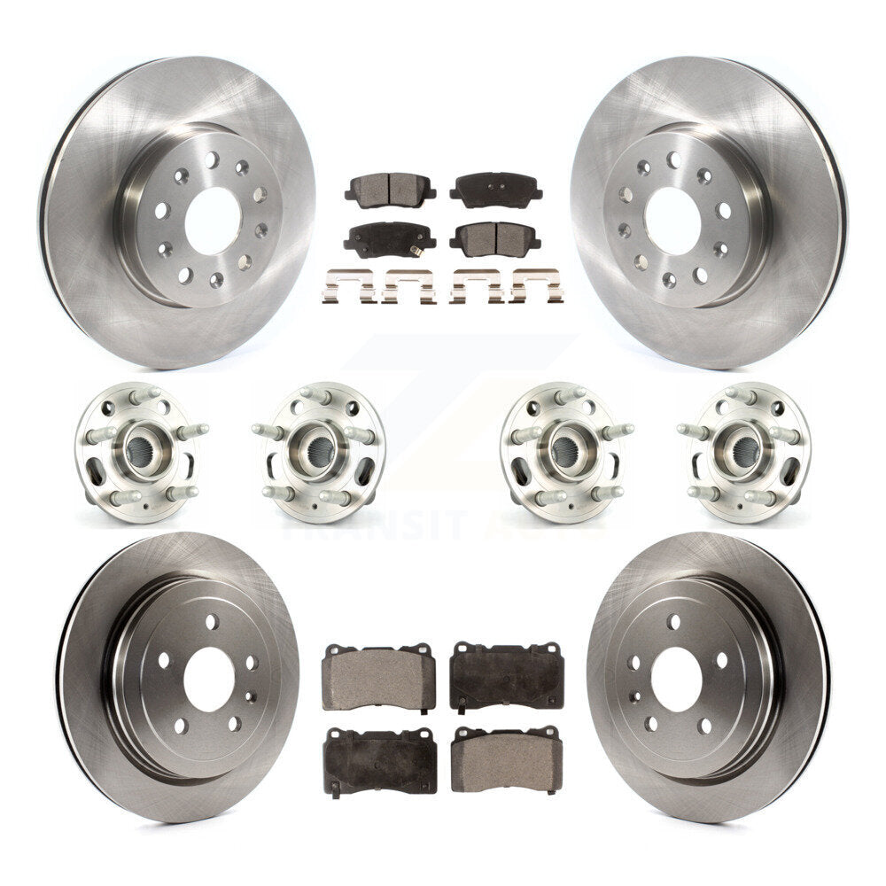Kit de rotors et plaquettes de frein à disque, roulements de moyeu avant et arrière (10 pièces) pour Cadillac CTS