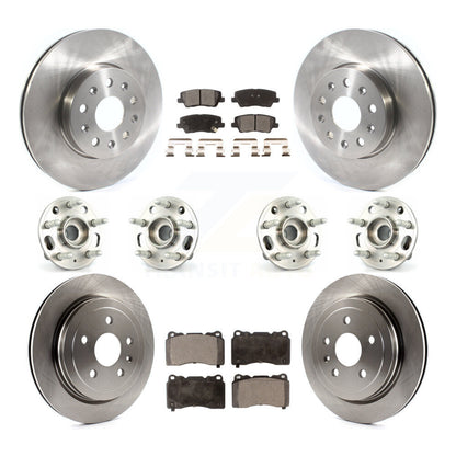 Kit de rotors et plaquettes de frein à disque, roulements de moyeu avant et arrière (10 pièces) pour Cadillac CTS