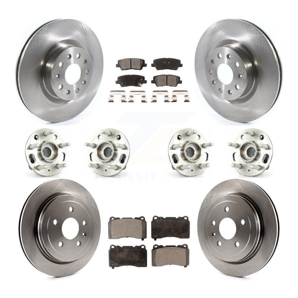 Kit de rotors et plaquettes de frein à disque, roulements de moyeu avant et arrière (10 pièces) pour Cadillac CTS