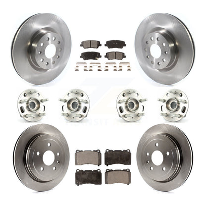 Kit de rotors et plaquettes de frein à disque, roulements de moyeu avant et arrière (10 pièces) pour Cadillac CTS