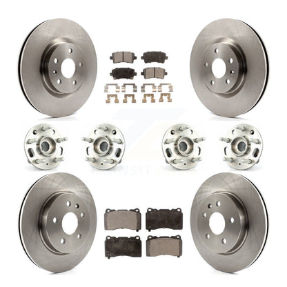 Kit de rotors et plaquettes de frein à disque, roulements de moyeu avant et arrière (10 pièces) pour Cadillac XTS