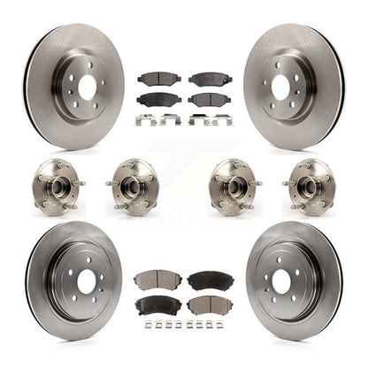 Kit de rotors et plaquettes de frein à disque, roulements de moyeu avant et arrière (10 pièces) pour Cadillac CTS