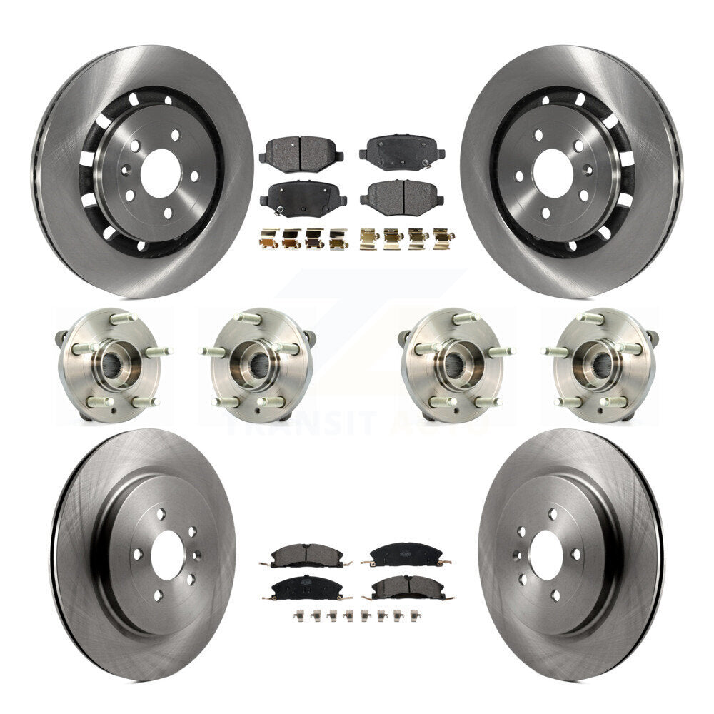 Kit de Rotor et de plaquettes de frein, roulement de moyeu avant et arrière (10 pièces) pour Ford Flex Taurus Lincol