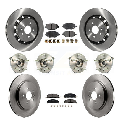 Kit de Rotor et de plaquettes de frein, roulement de moyeu avant et arrière (10 pièces) pour Ford Flex Taurus Lincol