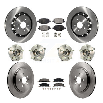 Kit de plaquettes de Rotor de frein, roulement de moyeu avant et arrière (10 pièces) pour Ford Lincoln Flex MKS MK