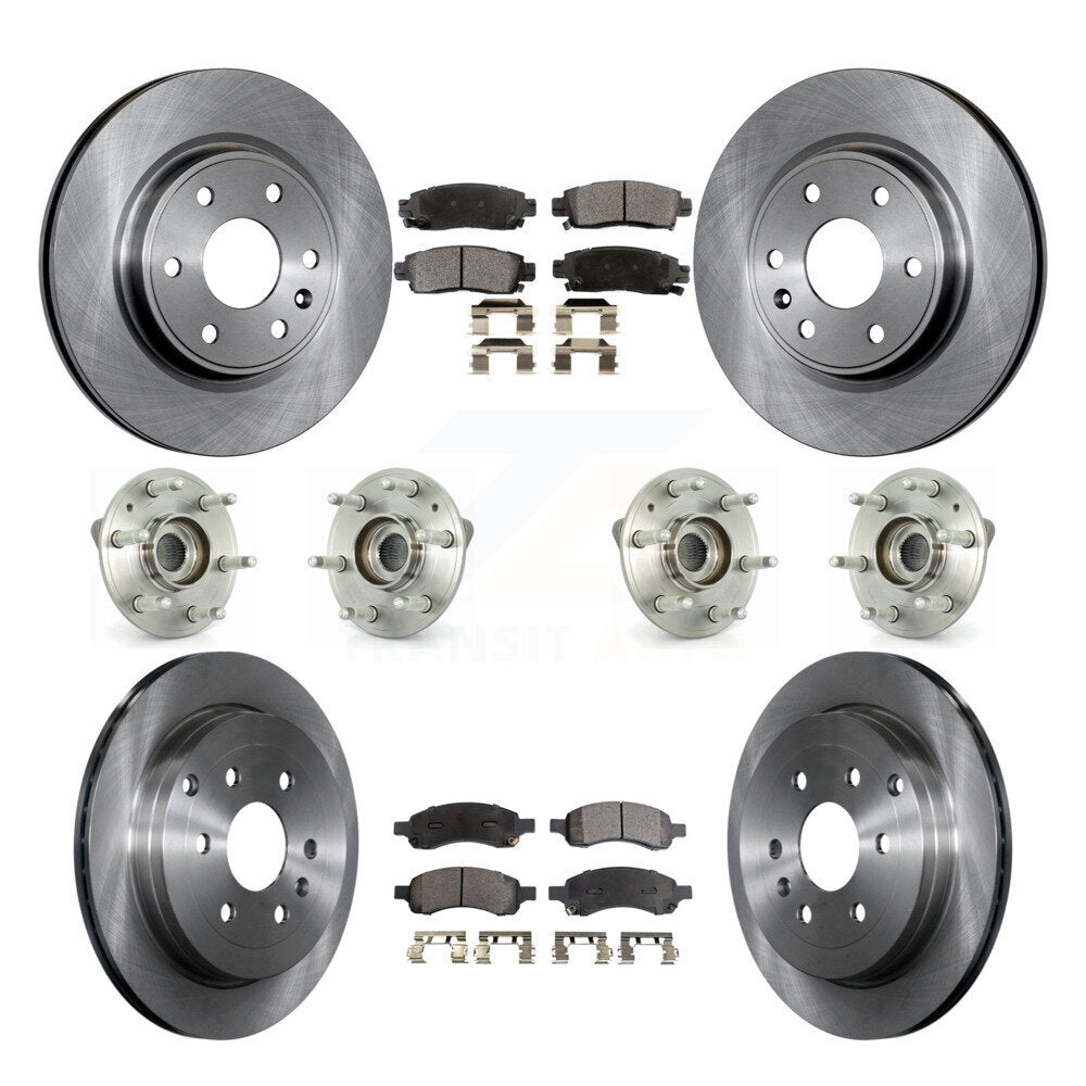 Kit de Rotor et de plaquettes de frein, roulement de moyeu avant et arrière (10 pièces) pour GMC Acadia Buick Enclav