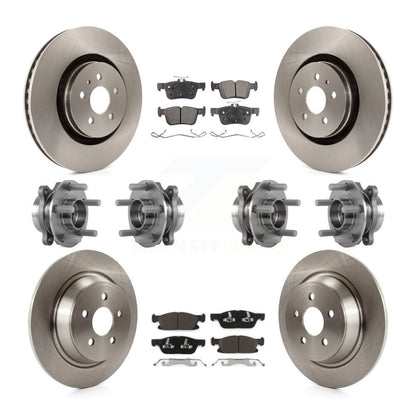Kit de plaquettes de Rotor de frein, roulement de moyeu avant et arrière (10 pièces) pour Ford Edge Lincoln Nautilu