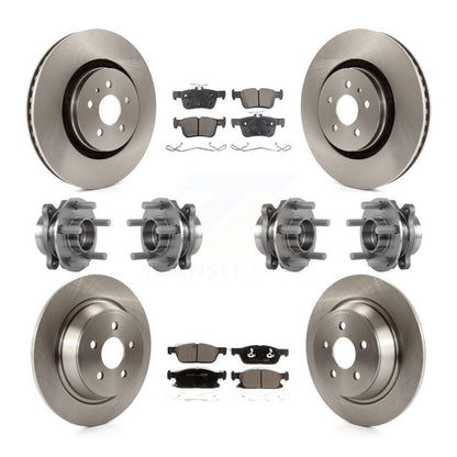 Kit de rotors et plaquettes de frein, roulement de moyeu avant et arrière (10 pièces) pour Lincoln Continental AW