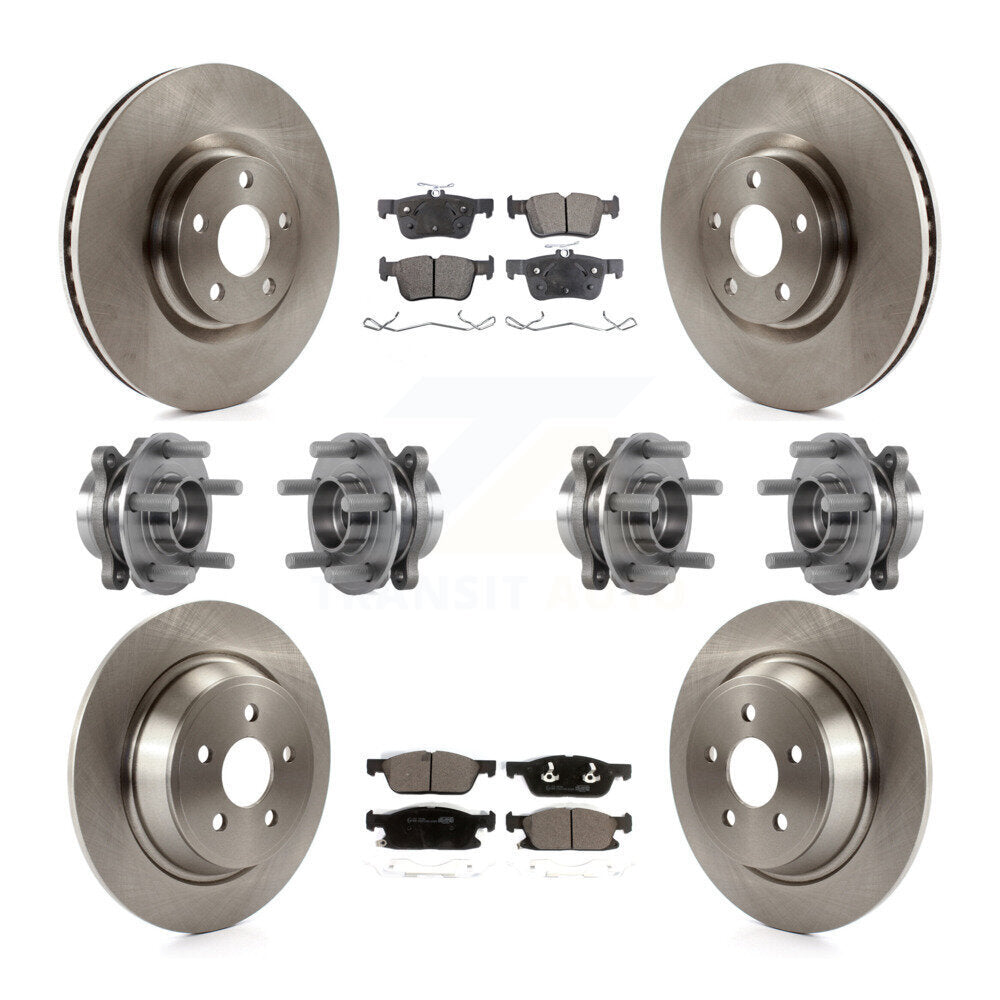 Kit de rotors et plaquettes de frein, roulement de moyeu avant et arrière (10 pièces) pour Lincoln Continental AW
